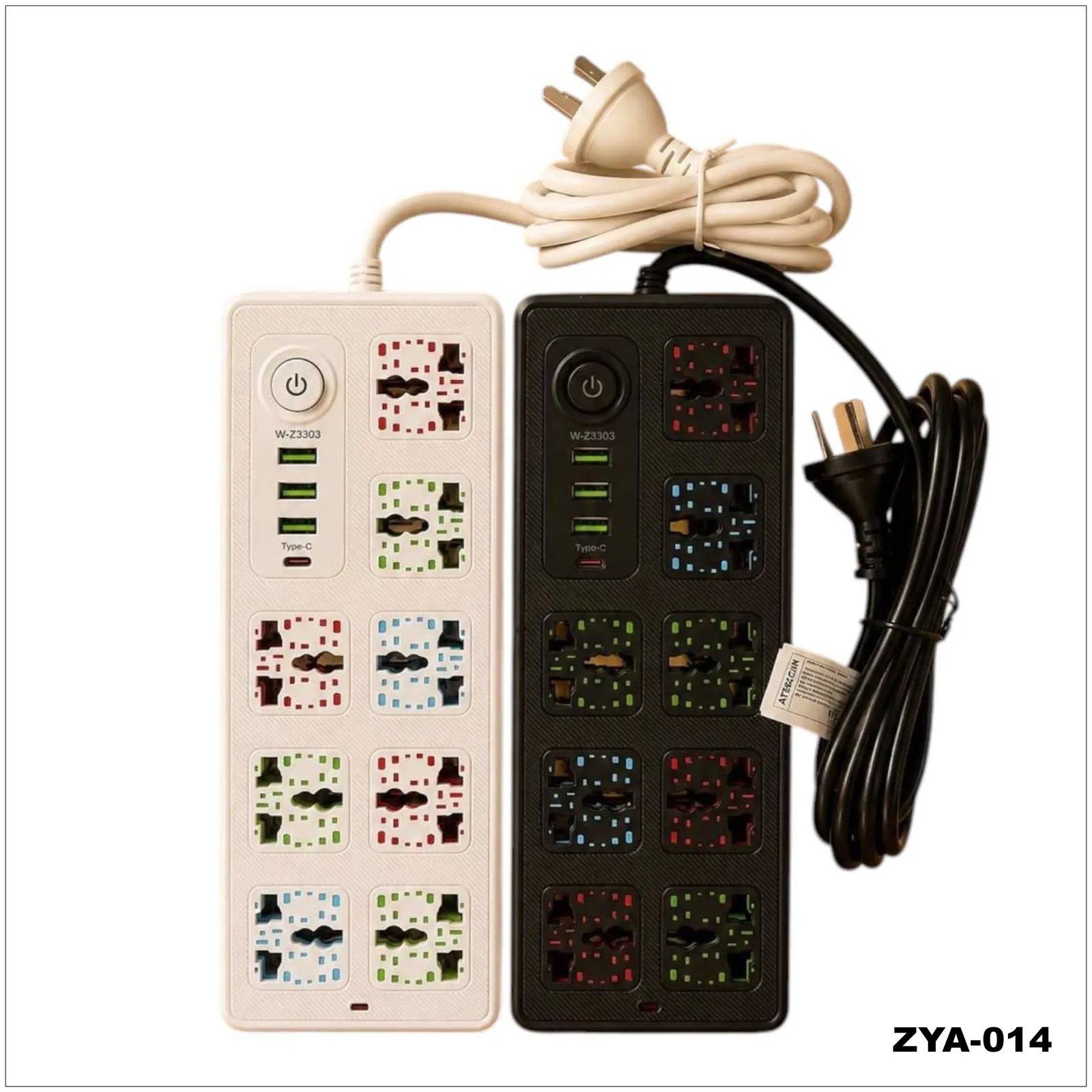 Prolongador Zapatilla Multinorma 2 Mts 8 Tomas 3 Usb 1 Typec